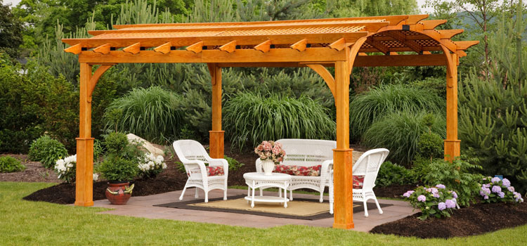 Cedar Wood Pergola Installation in Canyon Country, CA